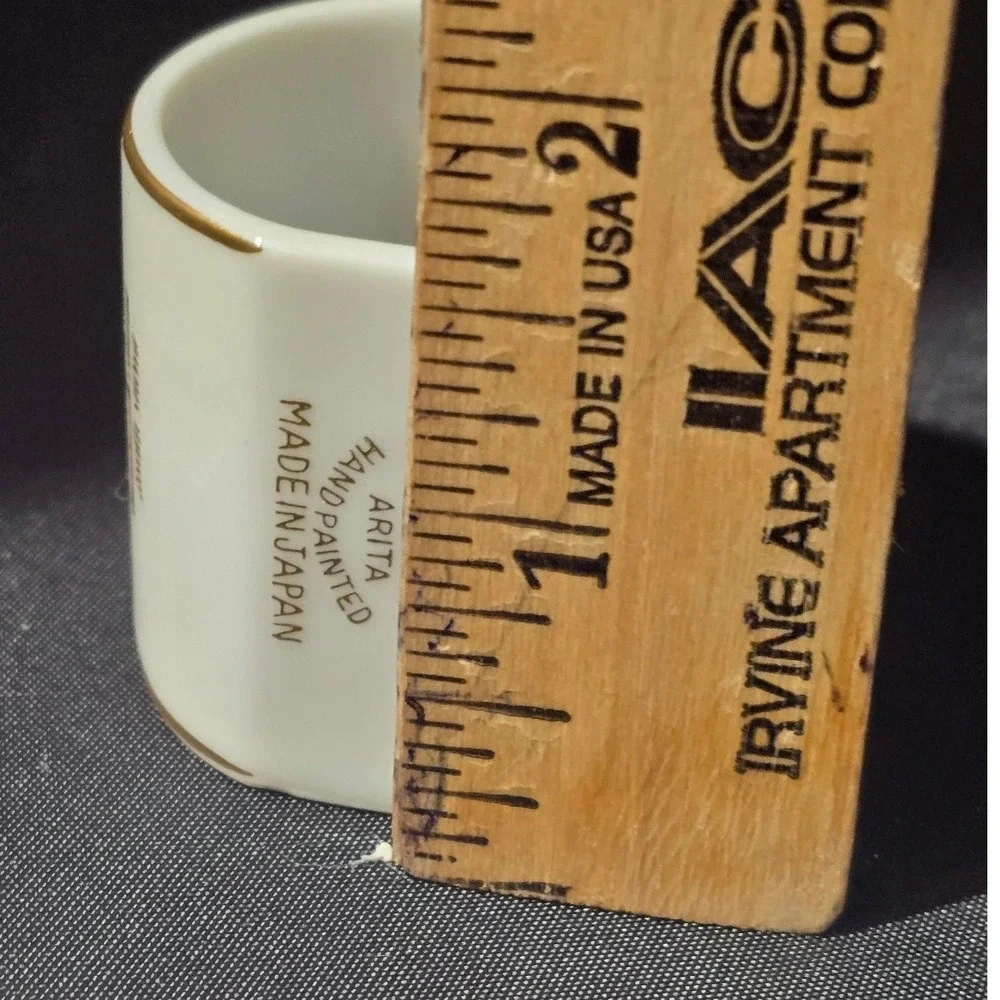 Fukagawa Arita Porcelain Pattern 901 Napkin Rings Set of 10 Hand Painted